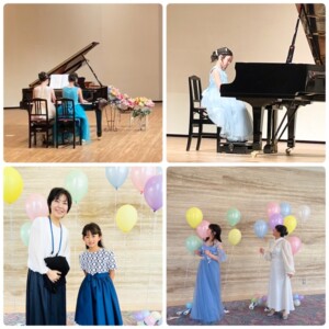 高知県立美術館ホールのピアノ発表会の様子